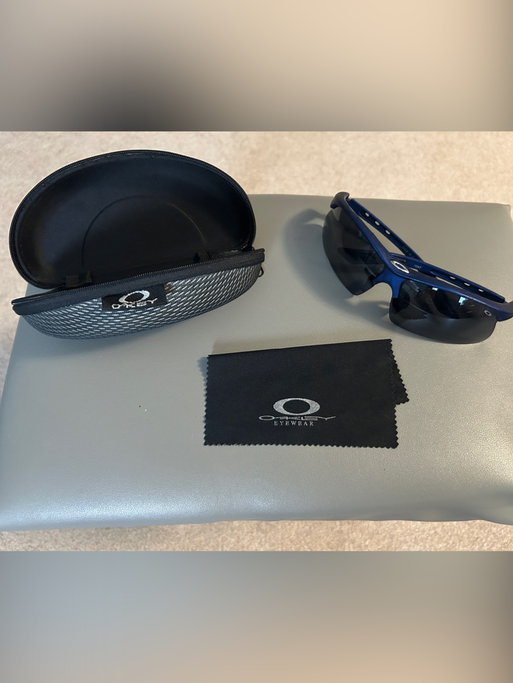 Oakley Blue and Black Sport Sunglasses